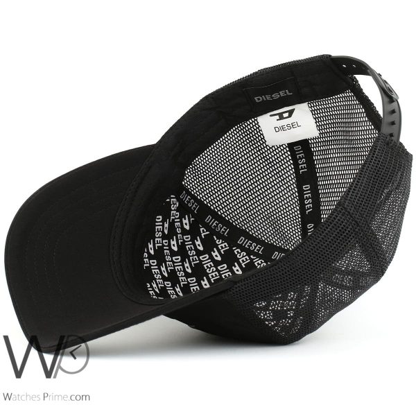 Diesel mesh black baseball cap for men | Watches Prime