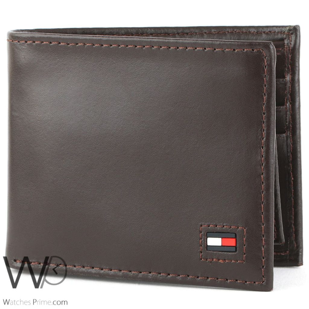 Tommy Hilfiger brown leather wallet for men Watches Prime