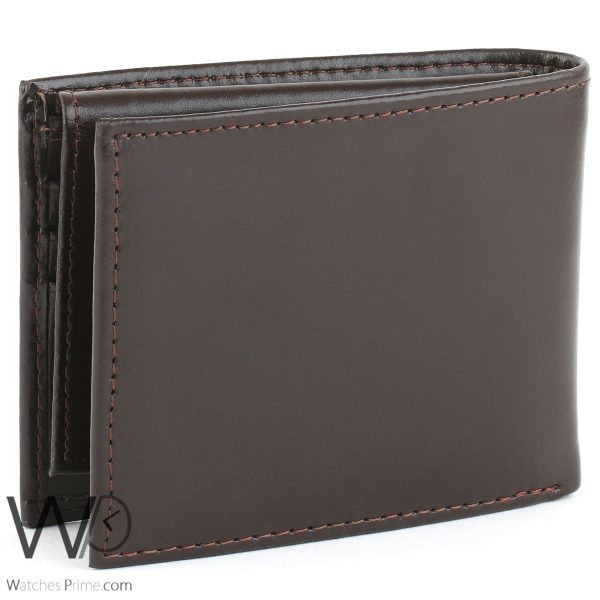 Tommy Hilfiger brown leather wallet for men | Watches Prime