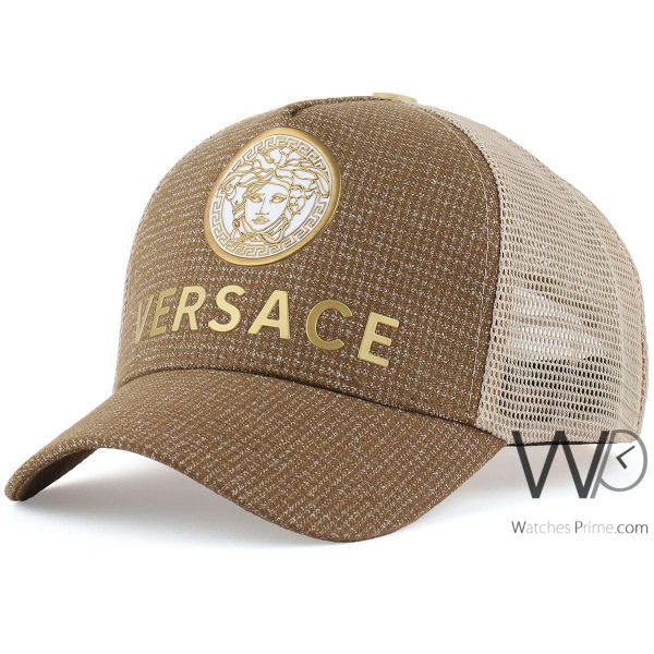 Versace mesh baseball for cap men brown | Watches Prime