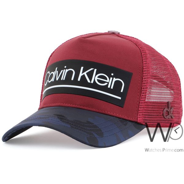 Calvin Klein CK mesh cap red and navy men | Watches Prime