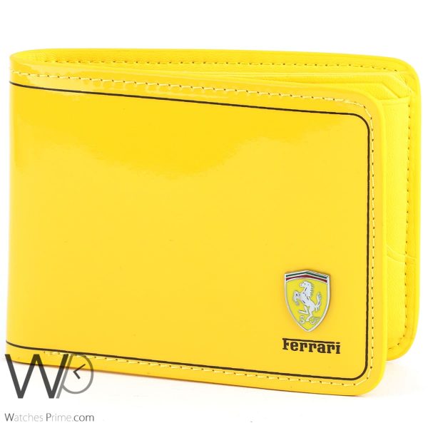 Ferrari wallet yellow for men | Watches Prime