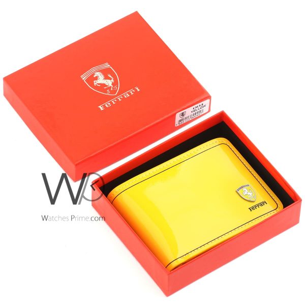 Ferrari wallet yellow for men | Watches Prime