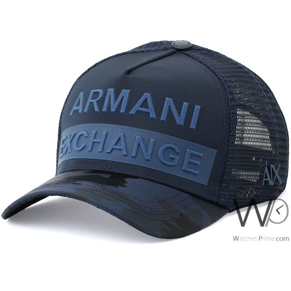 Armani Exchange baseball navy blue cap men | Watches Prime