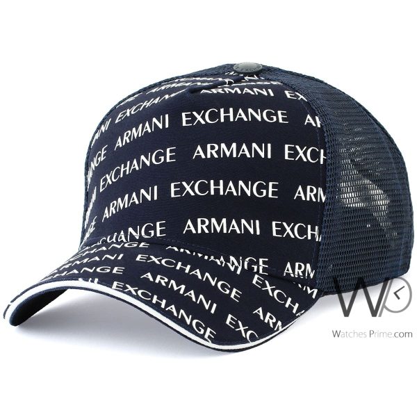 Armani Exchange navy blue baseball cap men | Watches Prime