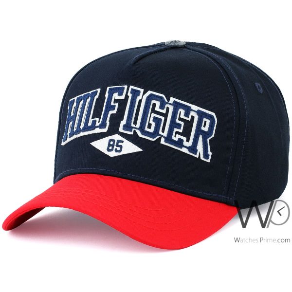 Tommy Hilfiger baseball navy blue red cap men | Watches Prime