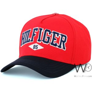 Tommy Hilfiger baseball navy blue red cap men | Watches Prime