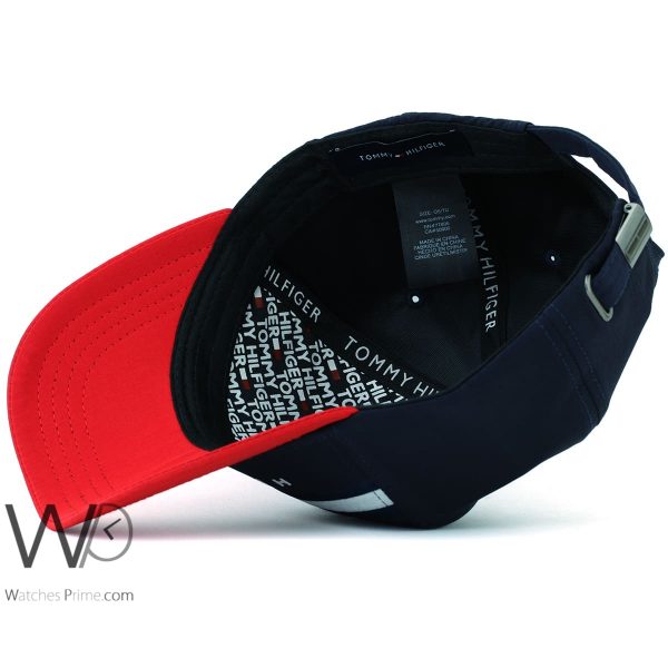 Tommy Hilfiger navy blue red baseball cap men | Watches Prime