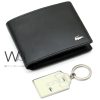 Lacoste black wallet and keychain for men | Watches Prime