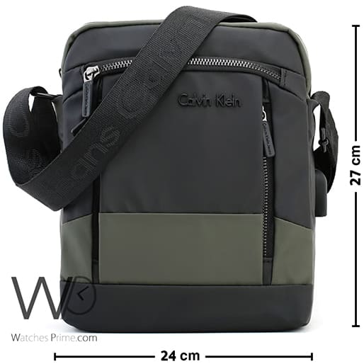Calvin Klein Black and Green Messenger Bag | Watches Prime