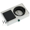 Lacoste men's wallet and belt set black leather box