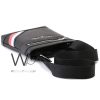 Tommy Hilfiger Black Leather Messenger Bag | Watches Prime