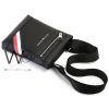 Tommy Hilfiger Black Leather Messenger Bag | Watches Prime