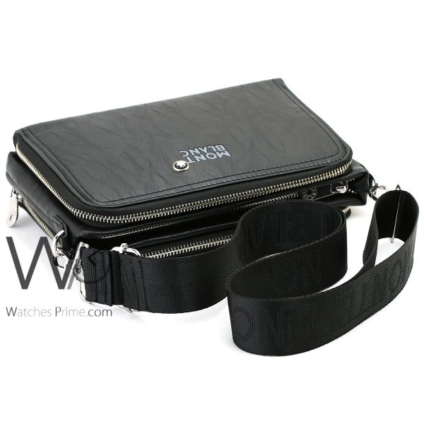 Montblanc Crossbody Handbag Black Leather Bag | Watches Prime