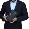 Montblanc Hand Wallet Black Leather Bag | Watches Prime