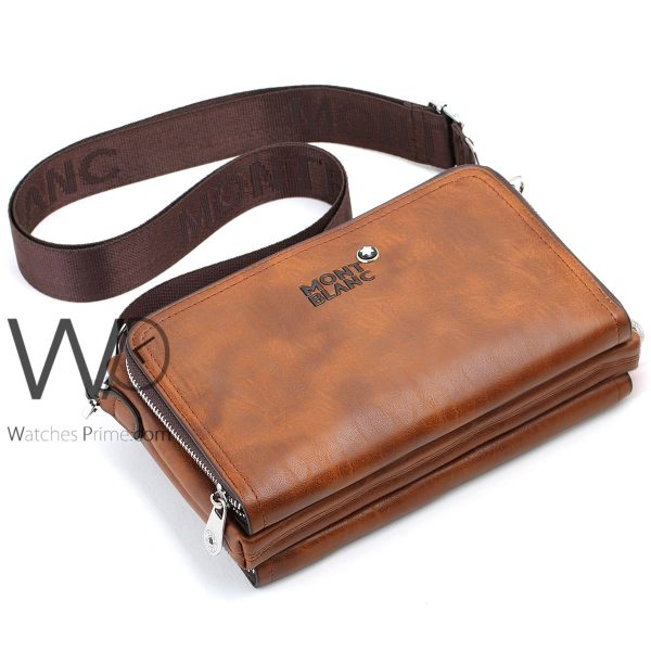 Montblanc Crossbody Handbag Brown Leather Bag | Watches Prime