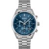 1513818 hugo boss watch men blue dial stainless steel metal silver strap quartz analog chronograph champion