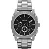 Fs4776 fossil watch men black dial stainless steel metal silver strap quartz analog chronograph machine