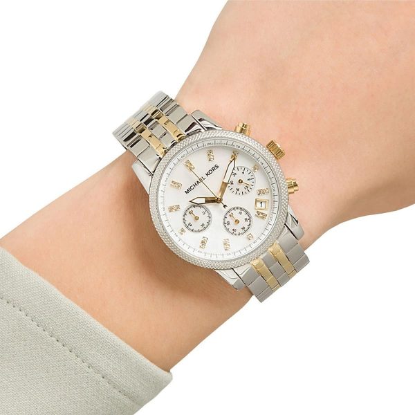 michael kors ritz watch two tone