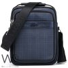 Lacoste crossbody messenger blue leather shoulder bag for men