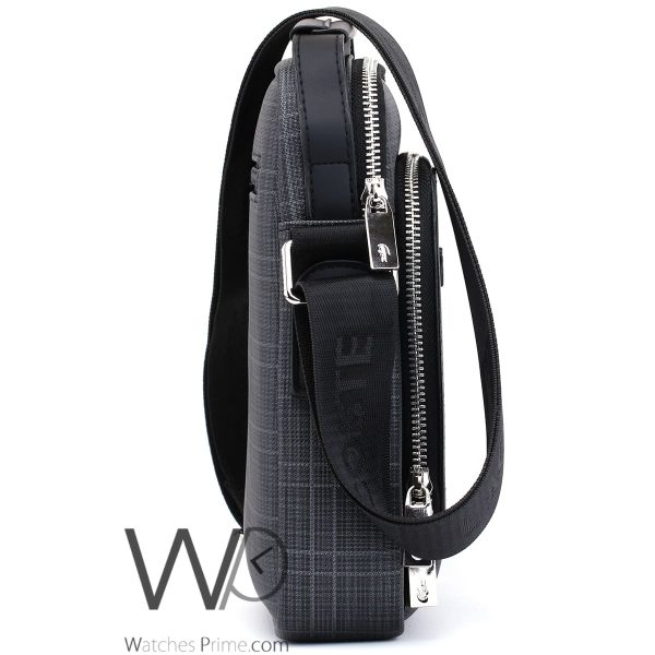 Lacoste leather black Crossbody bag for men | Watches Prime