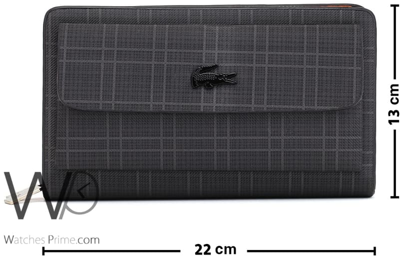 Lacoste black leather Handbag for men | Watches Prime