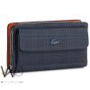 Lacoste handbag leather blue for men | Watches Prime