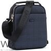 Lacoste blue leather Crossbody bag for men | Watches Prime