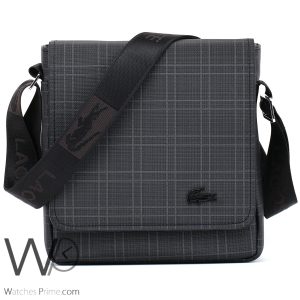 Lacoste-messenger-crossbody-shoulder-black-leather-flap-bag-for-men