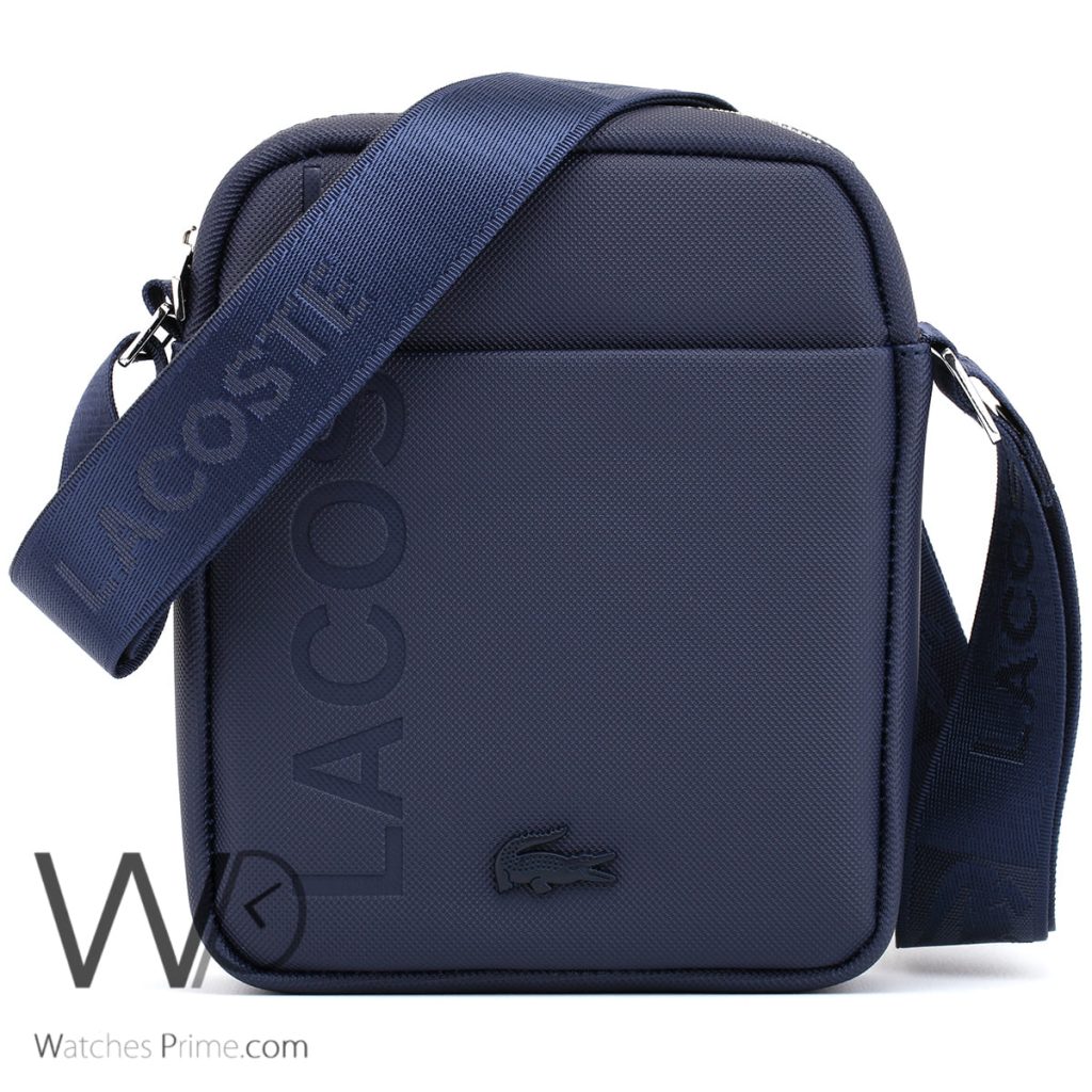 Lacoste leather blue Crossbody Bag for men Watches Prime