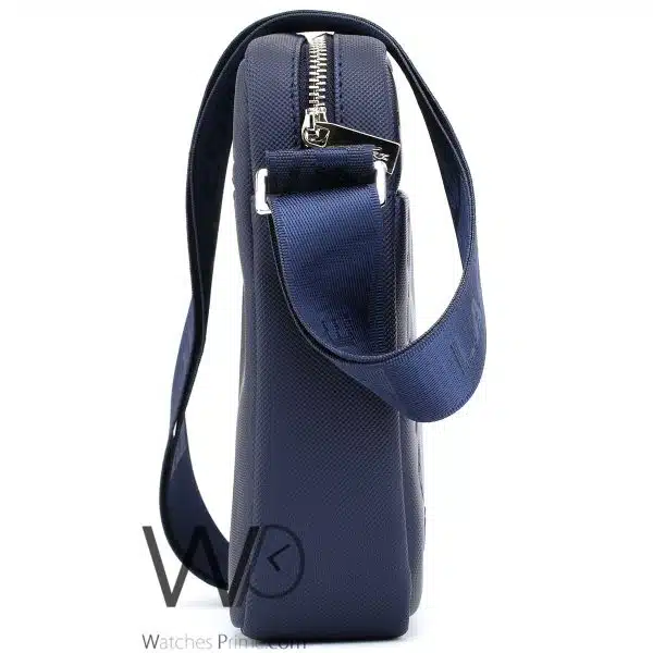 Lacoste leather blue Crossbody Bag for men | Watches Prime