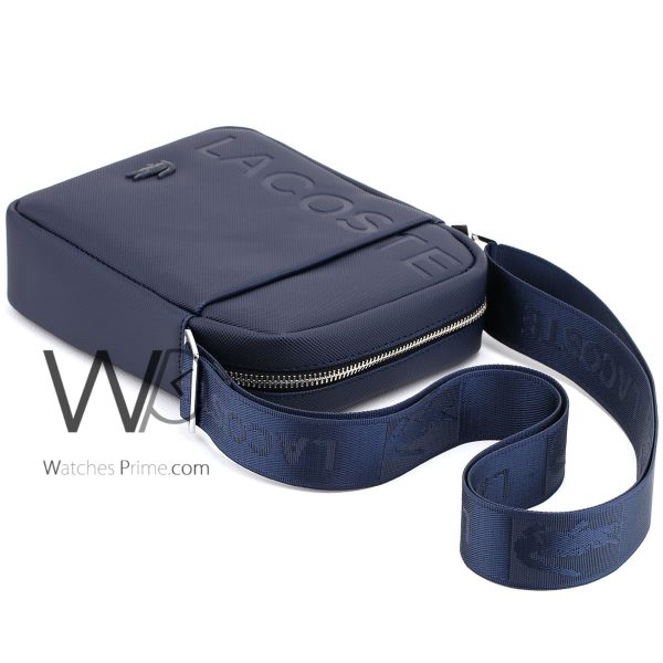 Lacoste leather blue Crossbody Bag for men | Watches Prime