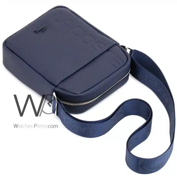 Lacoste leather blue Crossbody Bag for men | Watches Prime