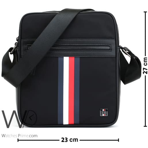 Tommy Hilfiger TH black crossbody Bag | Watches Prime
