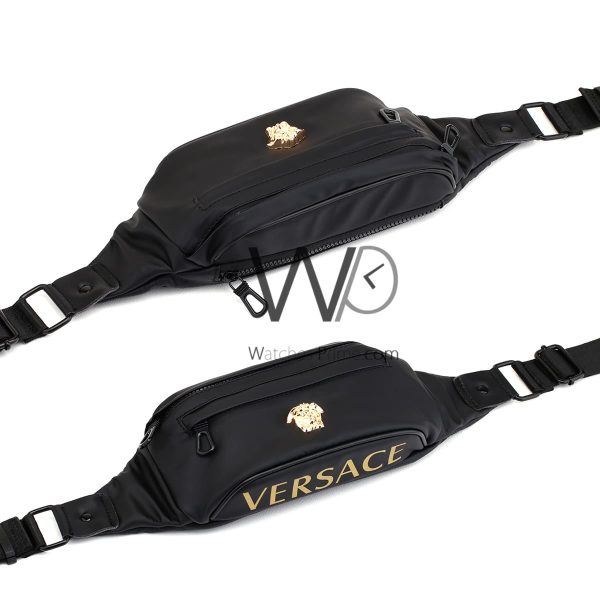 Versace couture pouch waist bag black men | Watches Prime