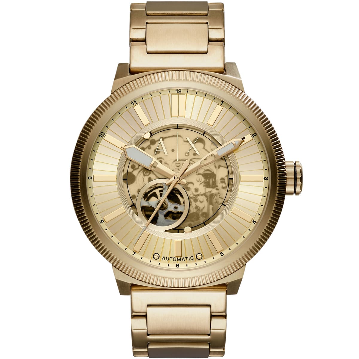 Armani exchange skeleton discount watch