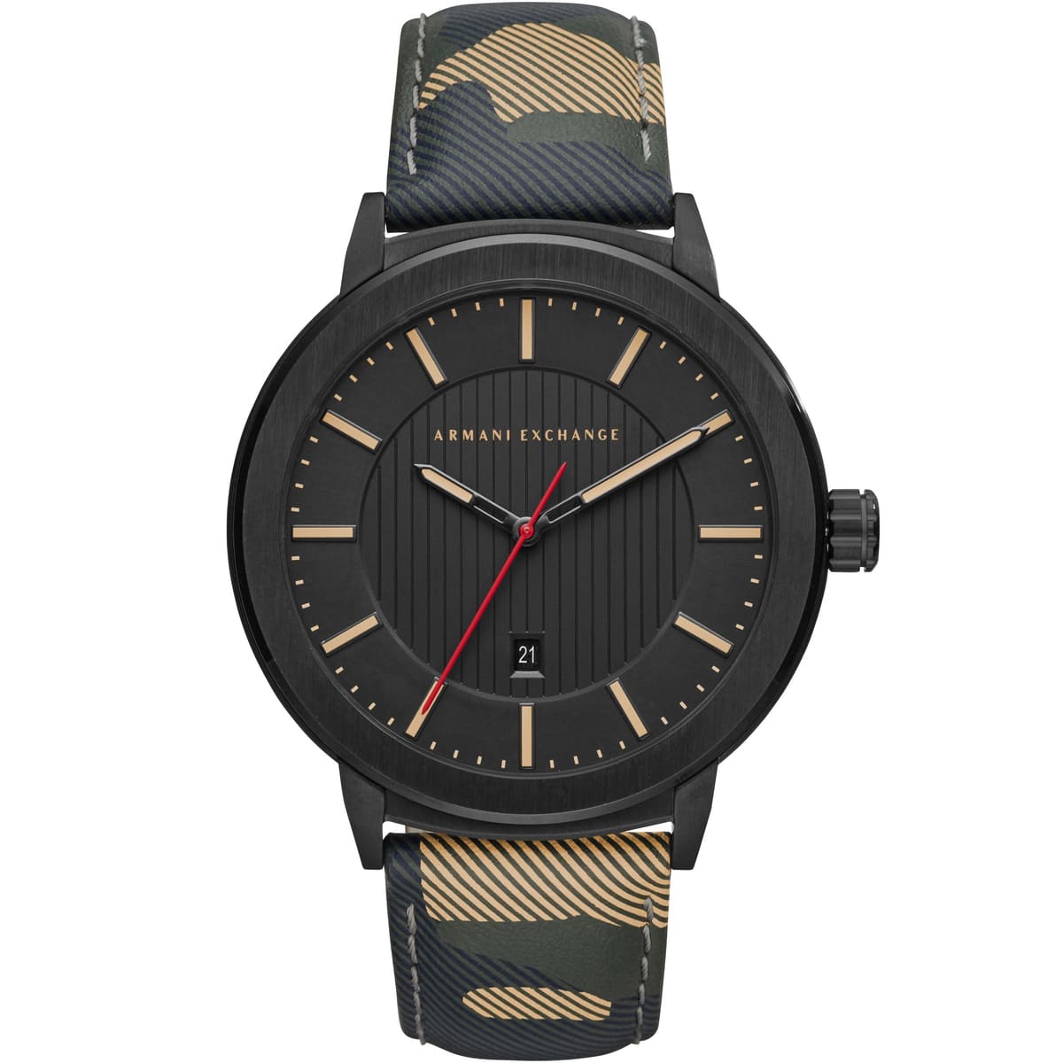 Armani exchange watch discount men's leather strap