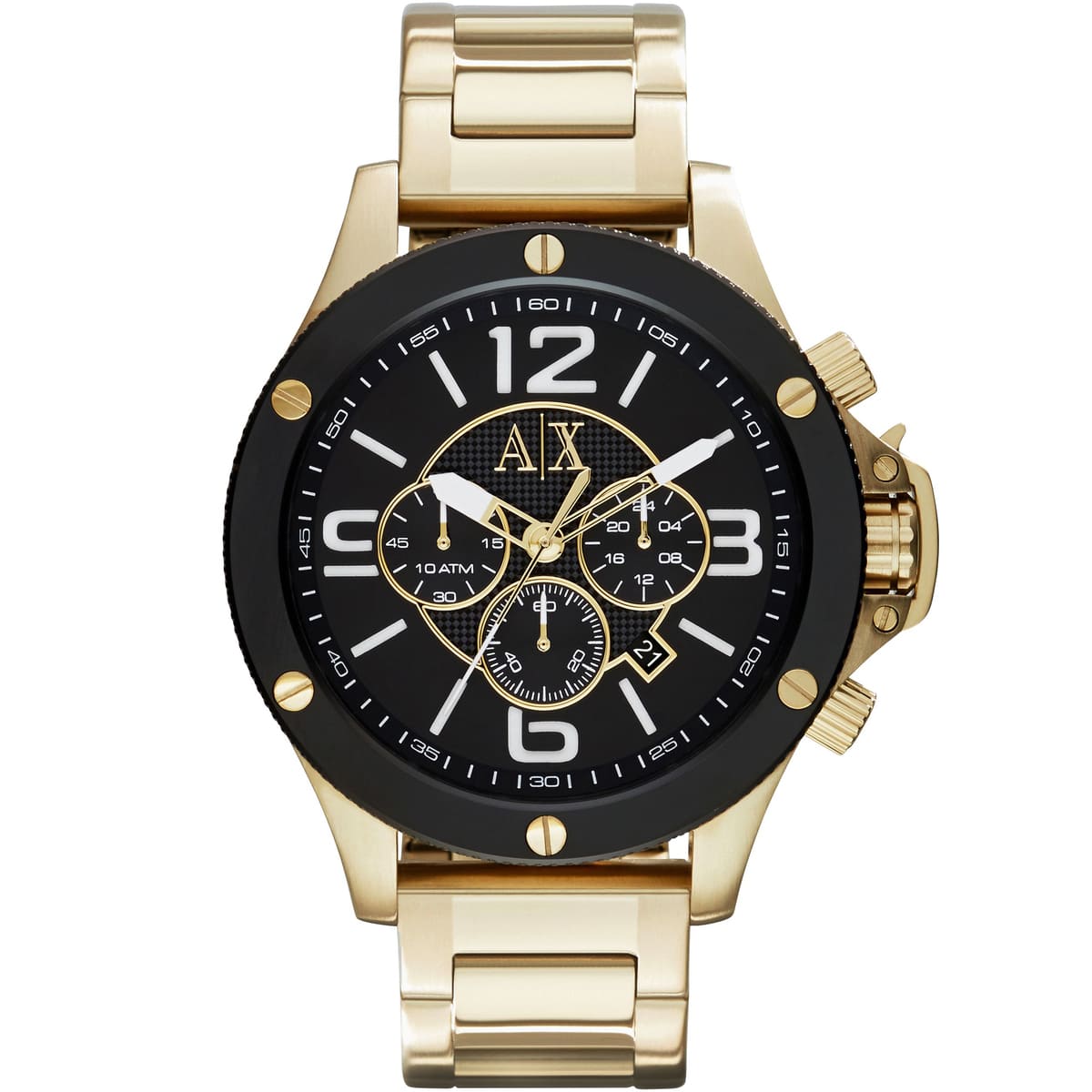 Armani exchange best sale watch mens gold