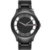 Ax2189 armani exchange watch men black dial stainless steel metal strap quartz analog three hand hampton
