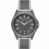 Ax2633 armani exchange watch men gray dial rubber grey strap quartz analog three hand transparent drexler