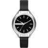 Ax4250 armani exchange watch women black dial leather strap quartz analog three hand allete