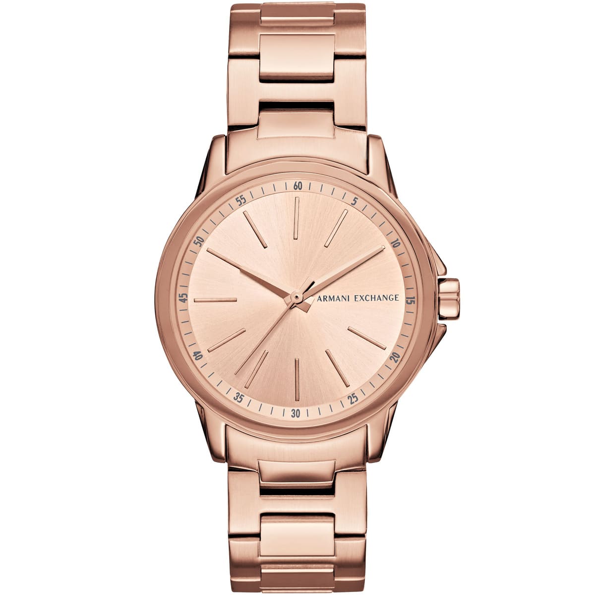 Armani exchange watches rose gold sale