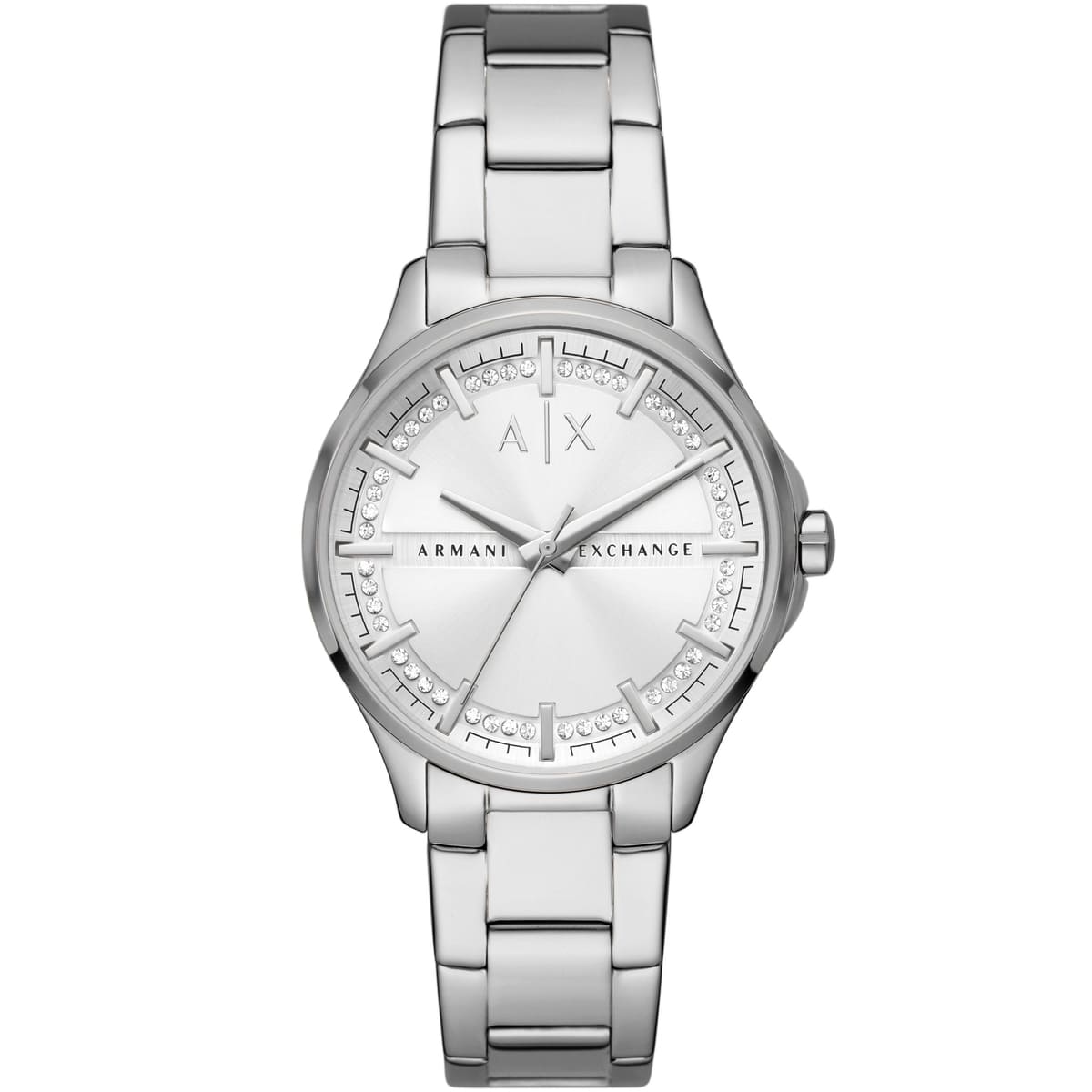 armani exchange ladies silver watch