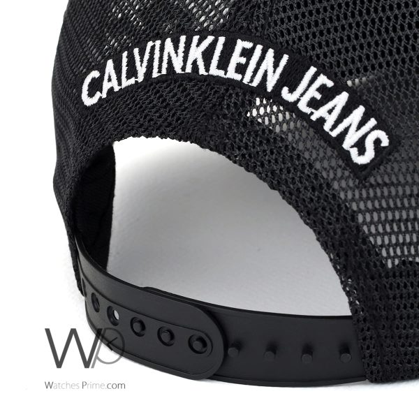 Black Calvin Klein CK Cotton Men's Cap | Watches Prime