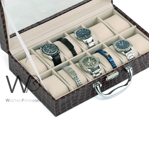 Black Leather Watches Travel Case | Watches Prime