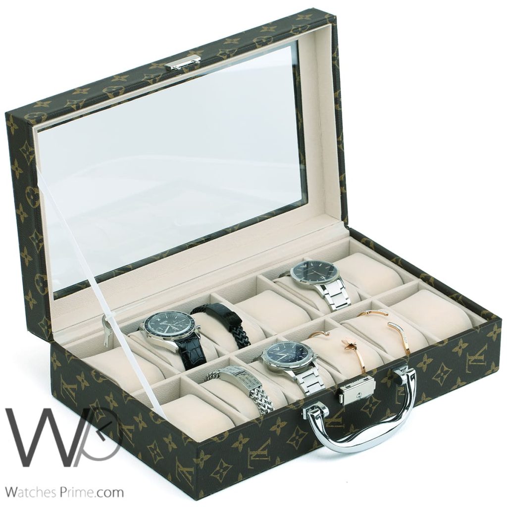 Louis Vuitton LV Leather Watches Travel Case Watches Prime