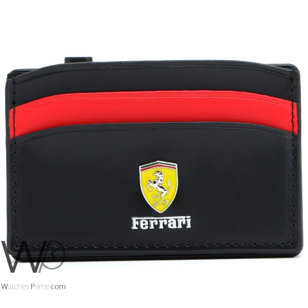 Pop Up Ferrari Men's Black Card Holder | Watches Prime
