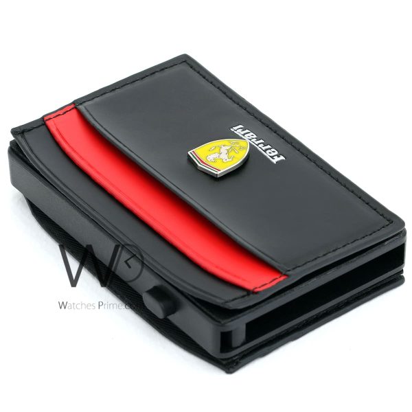 Pop Up Ferrari Men's Black Card Holder | Watches Prime