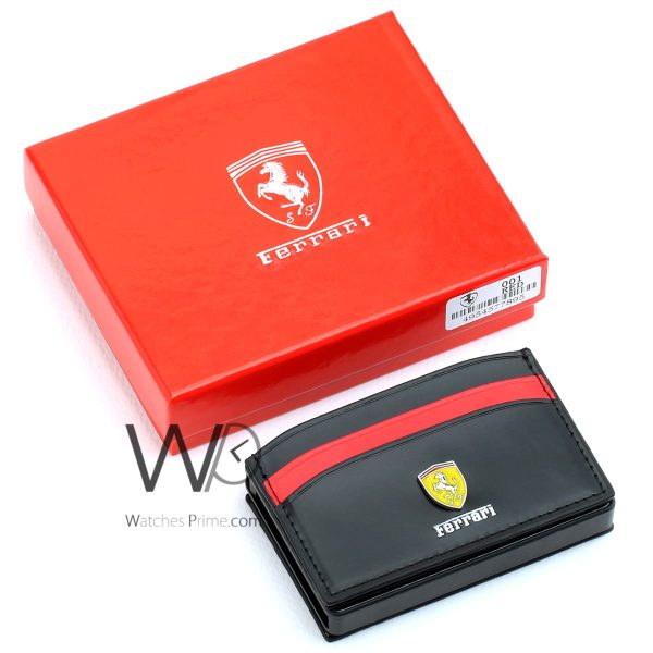 Pop Up Ferrari Men's Black Card Holder | Watches Prime