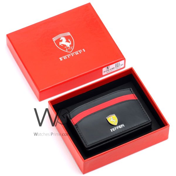 Pop Up Ferrari Men's Black Card Holder | Watches Prime